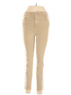 NWT We The Free Size 28 High-Rise Slim Jeans in Sand Tan Raw Hem Free People